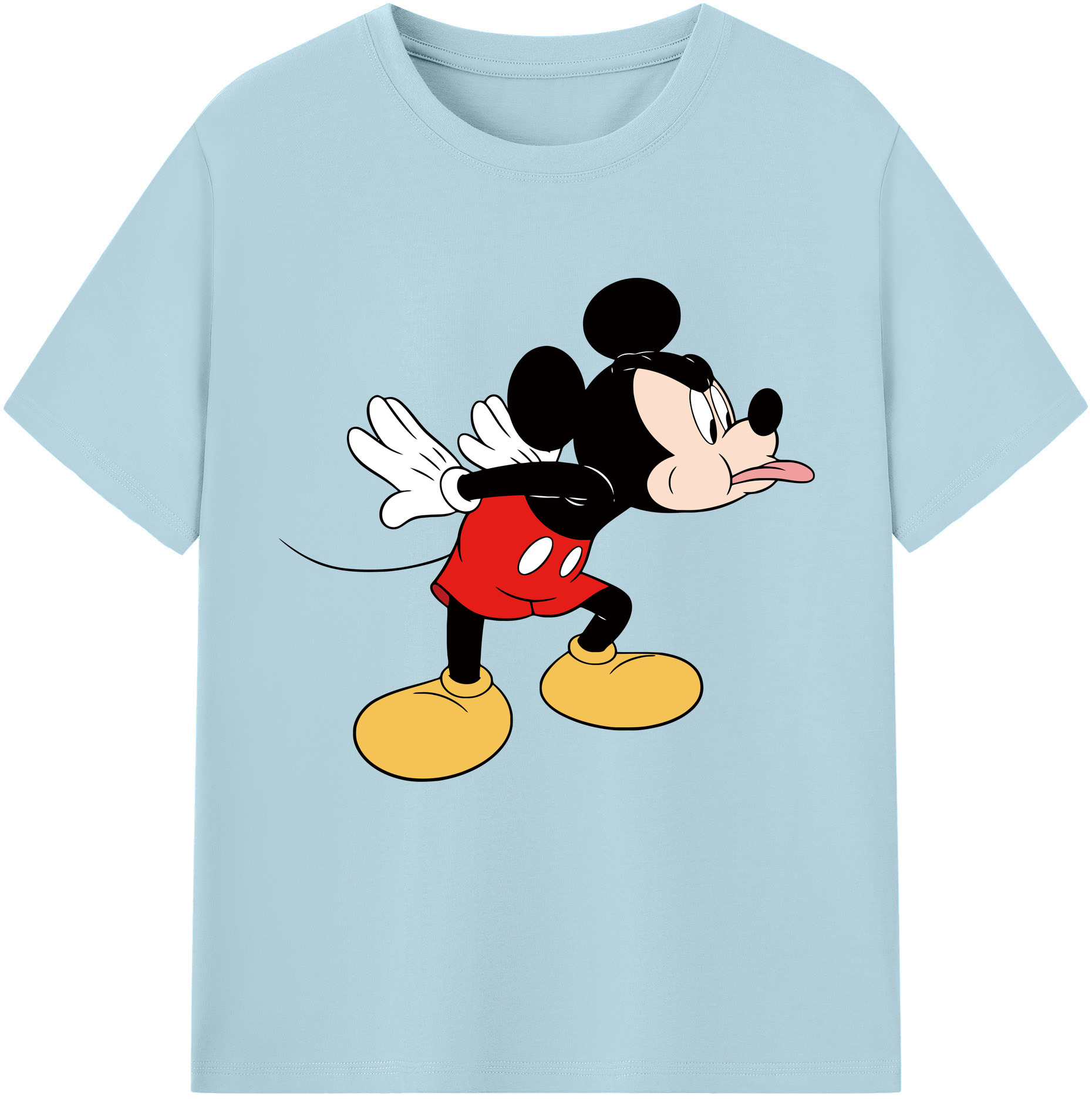 （画像用） ミッキーマウス Mickey Mouse 綿100％半袖Tシャツ（フロントプリント）